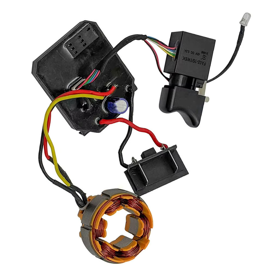 Dayi Ersatzteil-Set für bürstenlose Elektroschrauber: Steuerplatine, Schalterbaugruppe und Stator, kompatibel mit 18 V und 21 V Antrieb, Multicolor - Bild 4