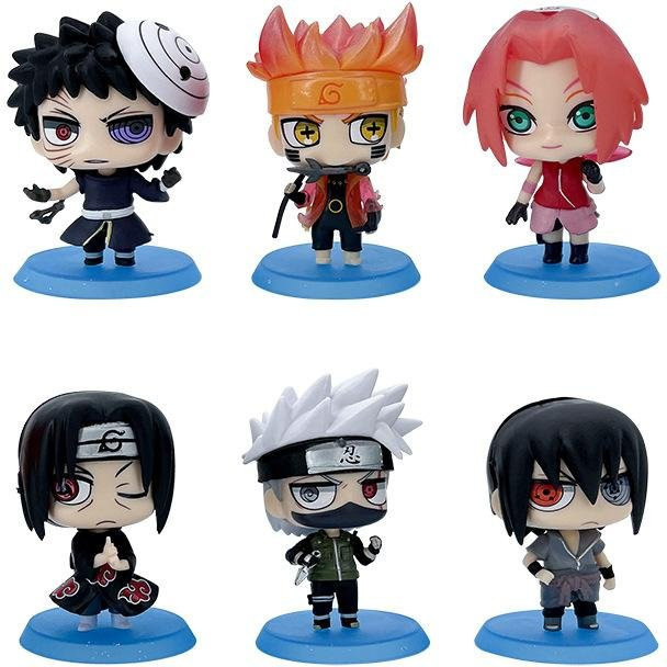 Yiran toy 1 Naruto Shippuden Actionfiguren 6-teiliges Set PVC Bunt - Bild 1