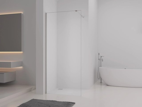 baliv Duschwand DUK-90.160 Walk-In in Silber und Transparent, B: 90 cm, H: 200 cm, Tiefe: 0,8 cm