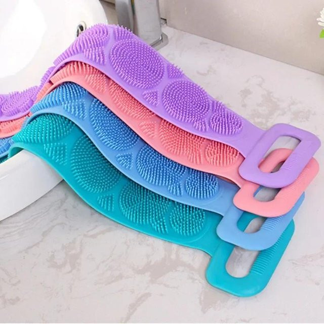 Silikon Rückenschrubber, blau, 70 cm, Unisex - Bild 1