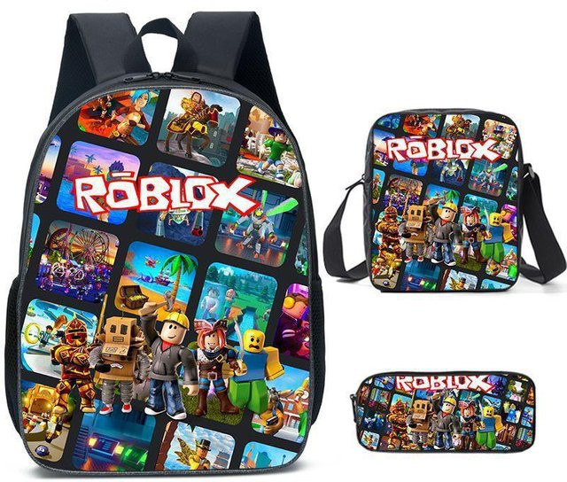 Roblox Schultaschen-Set für Mädchen bestehend aus Rucksack und Federmäppchen in Multicolour - Bild 1