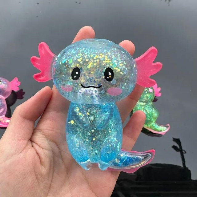 Topmix Salamander Malzose Fidget Spielzeuge, Quetschbare Axolotl - Bild 1
