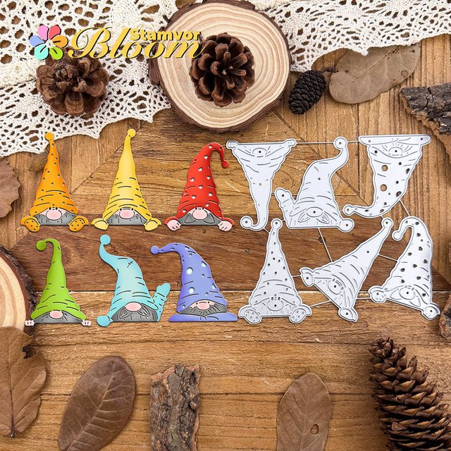 Dekorative Halbkörper-Zwerge aus Metall für Scrapbooking und Prägung - Bild 1