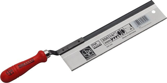 LUX-TOOLS Feinsäge gekröpft für Holz in Rot, Länge: 25 cm - Bild 1