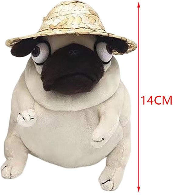 Linyi toy Schlüsselanhänger Mops Plüschtier, schwarz, Kinder - Bild 1