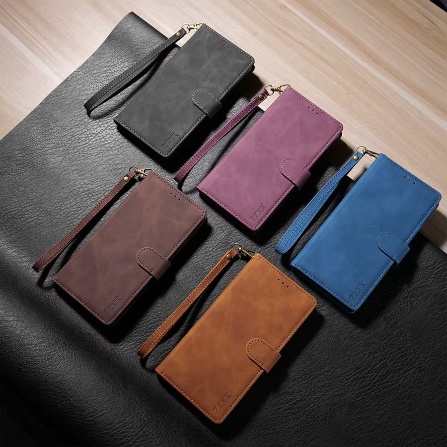 Hautfreundliche magnetische Flip-Ledertasche mit Kartensteckplatz als Brieftasche für Xiaomi 14T 13T Poco X7 M7 Pro Redmi Note 14 Pro+ 14S 13 Pro in Schwarz - Bild 6