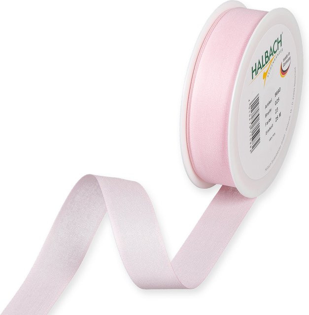 Halbach Dekoband in Baumwolloptik aus Polyester, Farbe: Rosa, Breite: 2,5 cm, Länge: 5 m - Bild 1