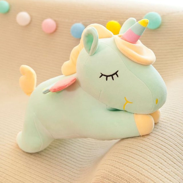 Joyful toys Regenbogen Einhorn Puppe, Plüschtier, türkis - Bild 1
