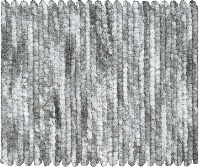 Badematte LEONIE in Anthrazit und Grau, rechteckig, aus Baumwolle und Polyester, rutschfest und schnelltrocknend - Bild 1