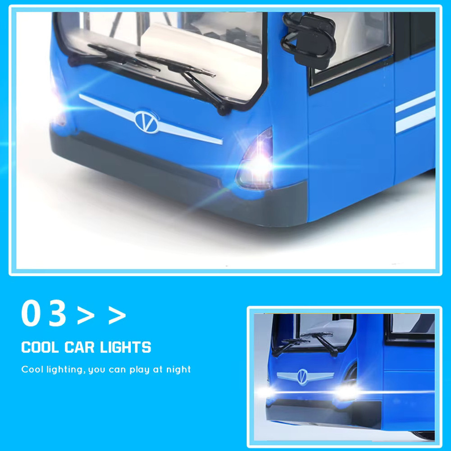 Doppel e Stadtbus RC Bus Fahrzeug mit LED Licht und Ton simulation - Bild 4