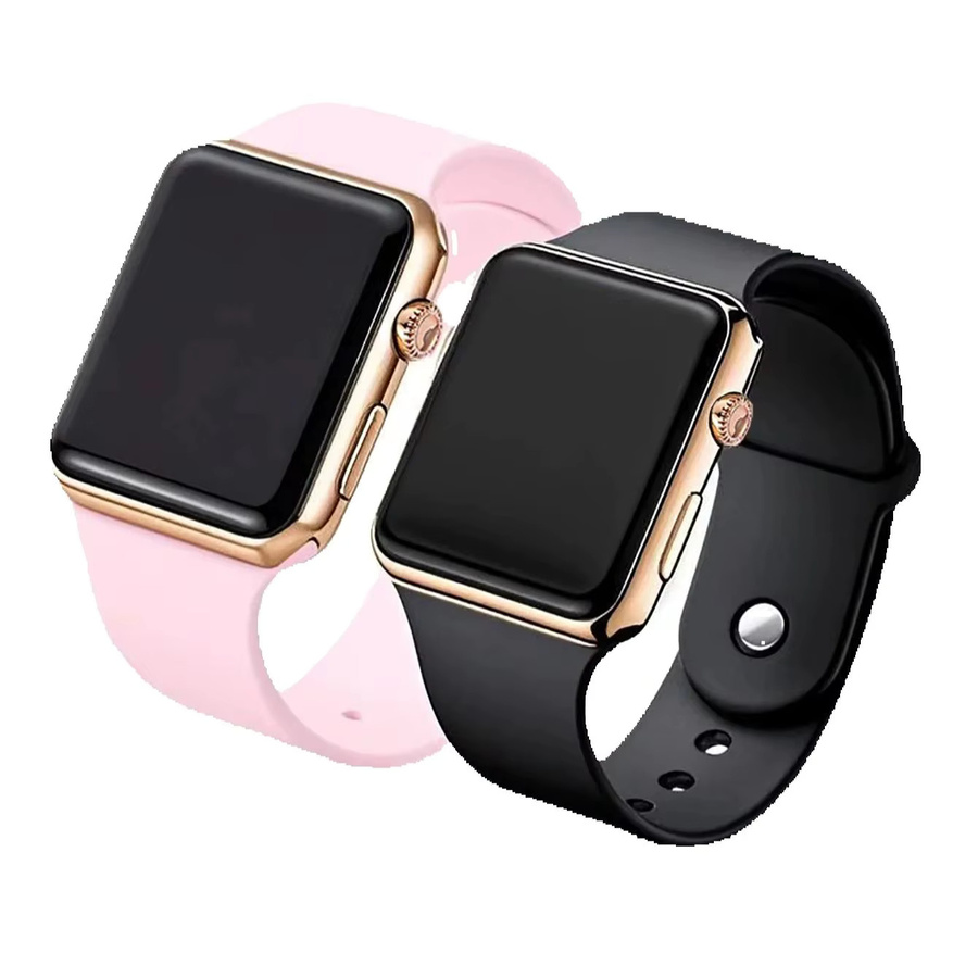 CMK Digitaluhr, eckig, Silikonarmband, Schwarz, Herren - Bild 4