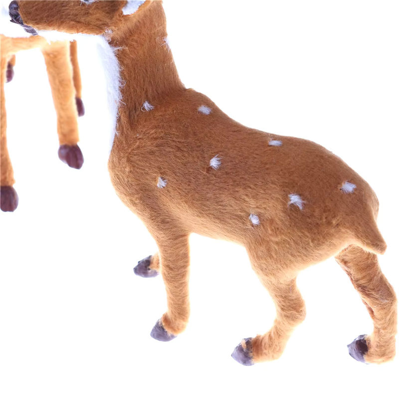 HUXUAN Weihnachts Rentier als Plüsch-Dekoration in Braun, Größen: 15 cm, 20 cm oder 25 cm - Bild 5