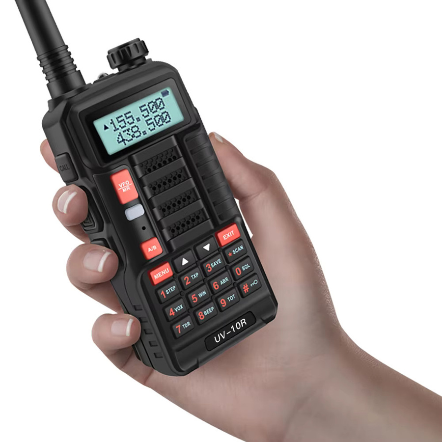 Baofeng UV-10R Professionelles Dual Band Walkie Talkie HF Transceiver in Schwarz und Rot - Bild 5