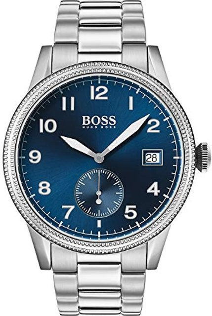 Hugo Boss Chronograph, Herrenuhr, Edelstahl, Blau, 44 mm, Quarz - Bild 1