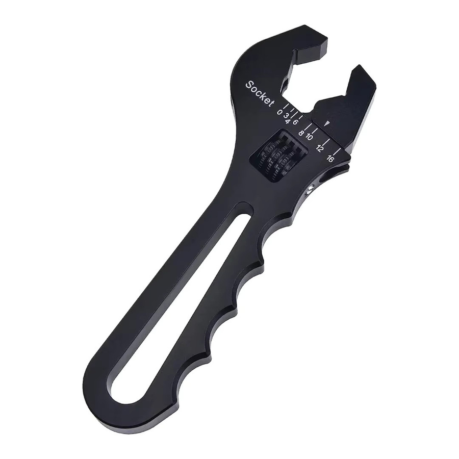 WOZOBUY Multifunktionaler Universalschlüssel aus Aluminiumlegierung in Schwarz zum Entfernen von Rohrmuttern und Schrauben - Bild 2