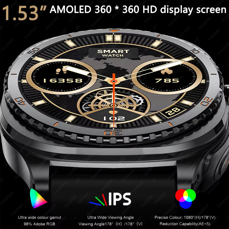 Paazomu 2-in-1 Smartwatch mit Bluetooth-Kopfhörern, Herzfrequenzüberwachung und SpO2-Messung in Schwarz oder Pink - Bild 2