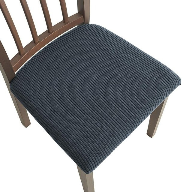 Jacquard Stuhl Sitzbezug von Yiran bag, abnehmbare und waschbare Schutzhülle für Esszimmerstühle im modernen Stil, Polyester - Bild 1
