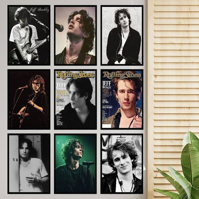 J-Jeff B-Buckley Singer Classic Movie Poster Wandkunst im skandinavischen Design, Mehrfarbig - Bild 1