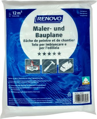 RENOVO Profi Bauplane transparent B: 3 m, L: 4 m - Bild 1