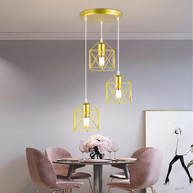 SUNMEIYI Moderne LED-Pendelleuchte in Gold/Messing aus Aluminium mit Ring-Design für Wohnzimmer, Esszimmer und Schlafzimmer - Bild 1
