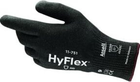 Ansell HyFlex 11-751 Schutzhandschuh aus Nitril in Schwarz, Größe 9 - Bild 1
