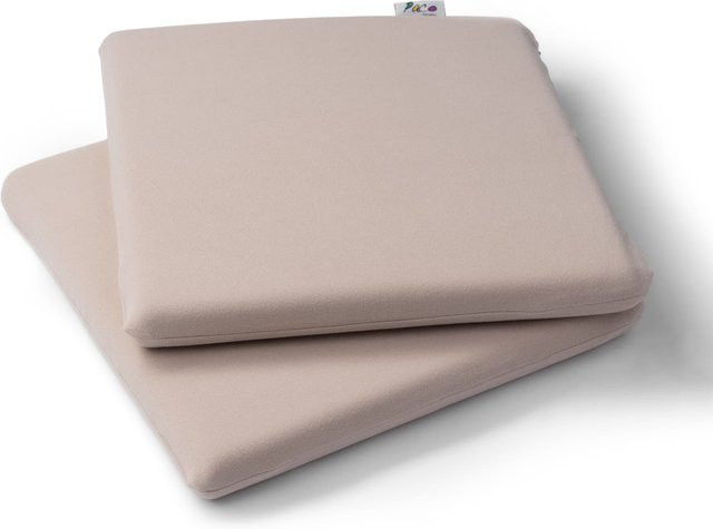 2er-Set ergonomische Stuhlkissen Luma aus Memory-Schaum in Beige, B/T/H: 40 x 40 x 40 cm - Bild 1