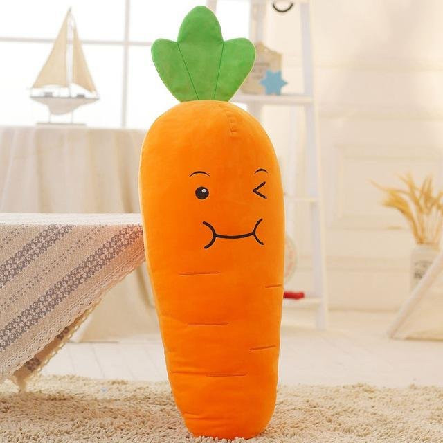 Kidsly Karotten-Plüschtier, Plüschkissen, Puppe, 60cm, ab 14 Jahren - Bild 1