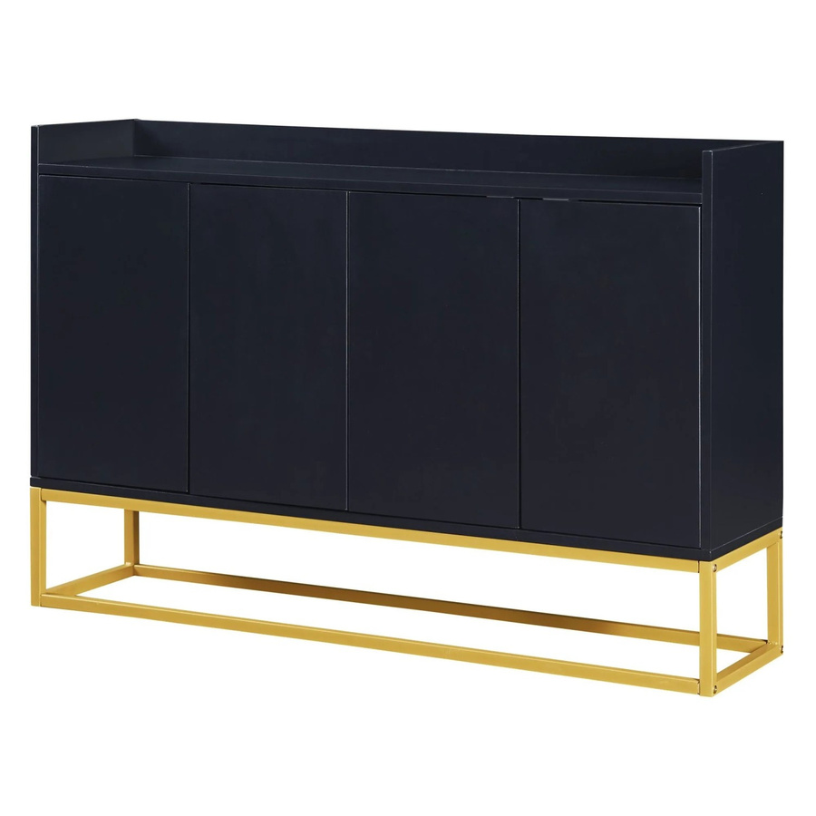 okwish Sideboard mit 4 Türen in Schwarz für dein Esszimmer, B/H/T: 120 x 80 x 30 cm - Bild 2