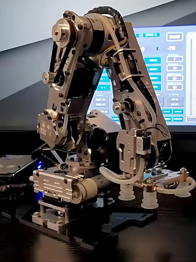 BinHex Roboterarm mit Saugnapf und Greifklaue, DIY-Kit, Metall - Bild 3