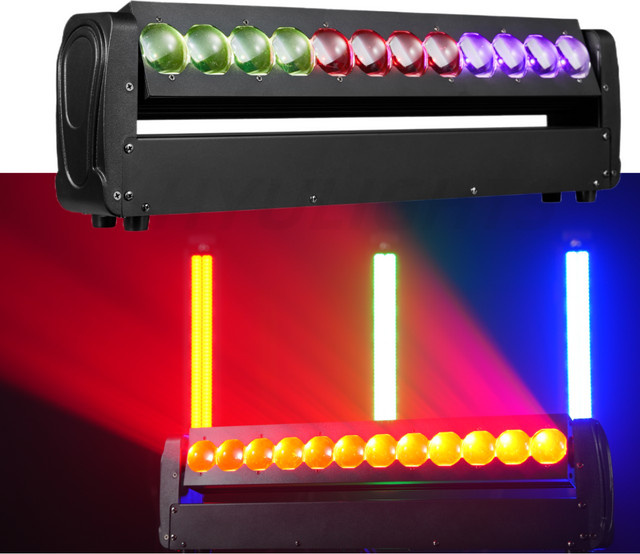 HYULIGHTS 200W LED Moving Head DJ Bühneneffektlicht mit 2-Seiten-Beam-Vorhang- und Stroboskop-Funktion, 360 Grad drehbar, Multicolour, Schwarz - Bild 1