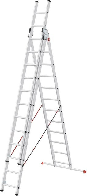 Hailo HobbyStep Kombileiter 3-teilig aus Aluminium in Silber - Bild 1