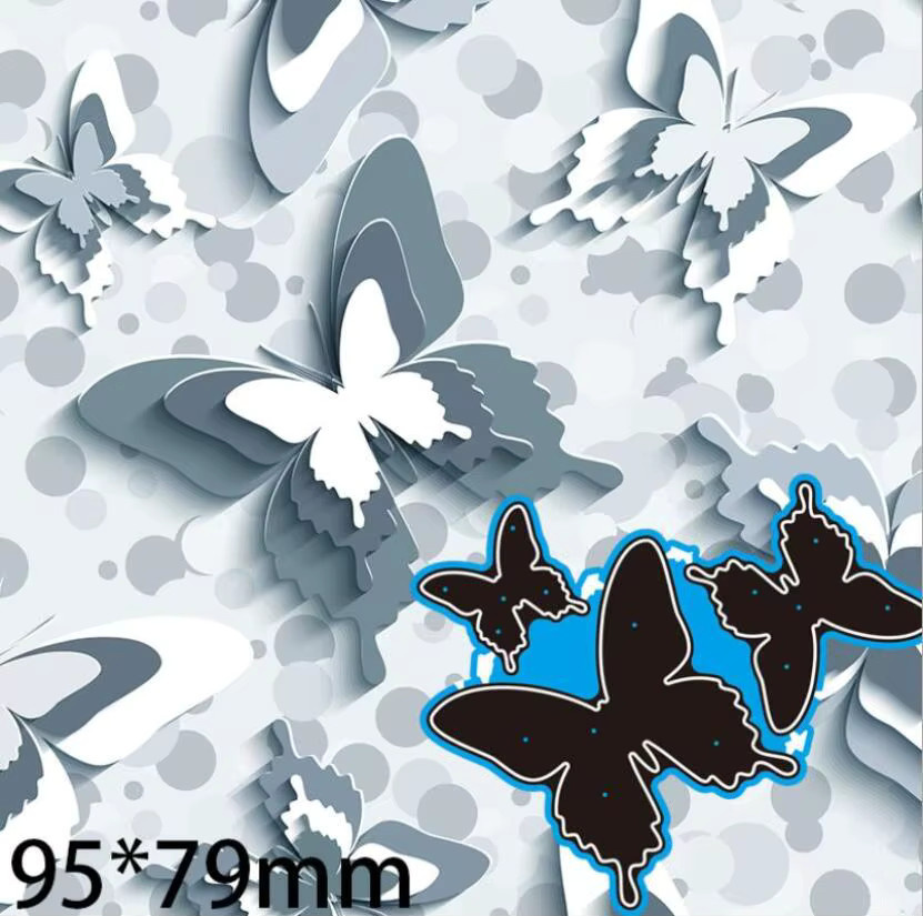 Schmetterling Metall Stanzform in Silber für Scrapbooking und Kartenherstellung - Bild 5