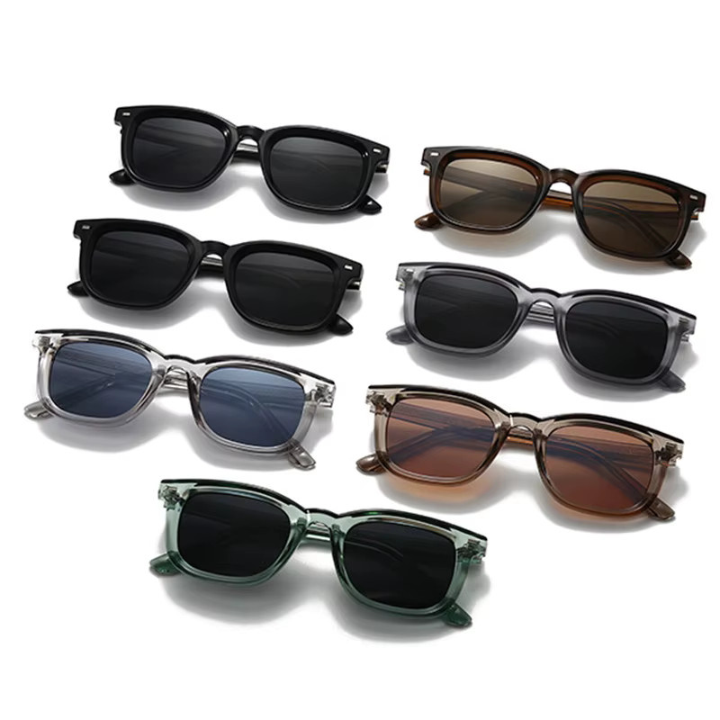 SHAUNA Sonnenbrille, quadratisch, Vollrand, Kunststoff, blau grün, Unisex, polarisiert - Bild 2