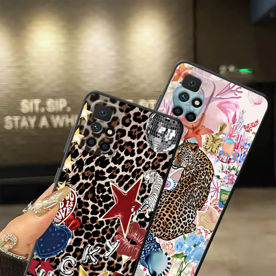 Xiaomi Handyhülle mit Cartoon-Leopardenmuster in Multicolour für verschiedene Modelle wie Redmi 12C, A5, A4, K40, K80 Pro, A3, 10, 13C, 9, 14C, A1, A2 Plus - Bild 2