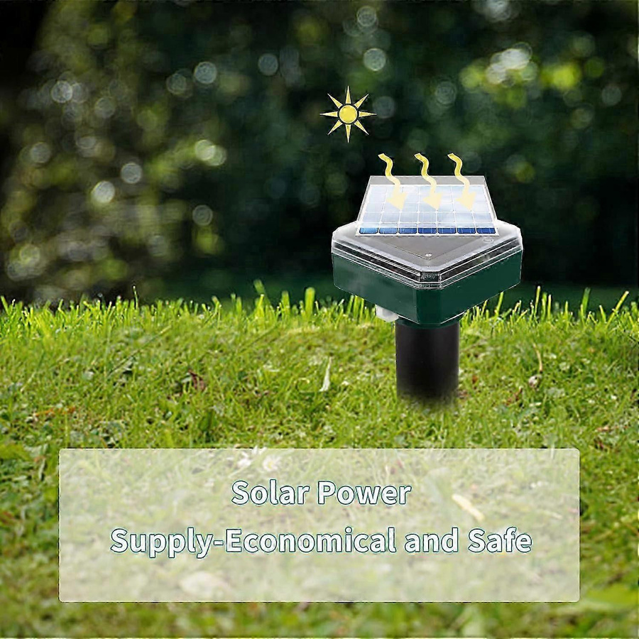 LATILEARN 4er Set Solar Maulwurfvertreiber mit Ultraschall IP66 Wasserdicht zur Abwehr von Maulwürfen, Wühlmäusen und Nagetieren für Garten und Rasen - Bild 5