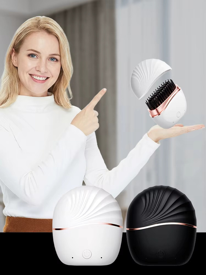 Mini-Haarglätter kabellose Glättungsbürste, USB-aufladbar - Bild 1