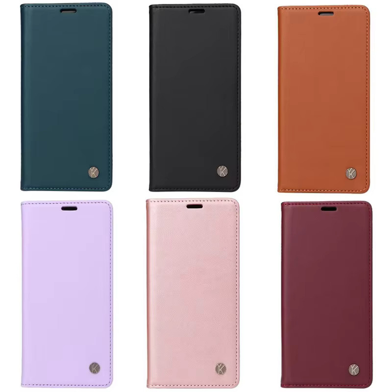 YIKATU Magnetische Leder-Brieftaschenhülle in Braun für iPhone 11 bis iPhone 17 Air mit Anti-Diebstahl-Bürstenfunktion - Bild 2