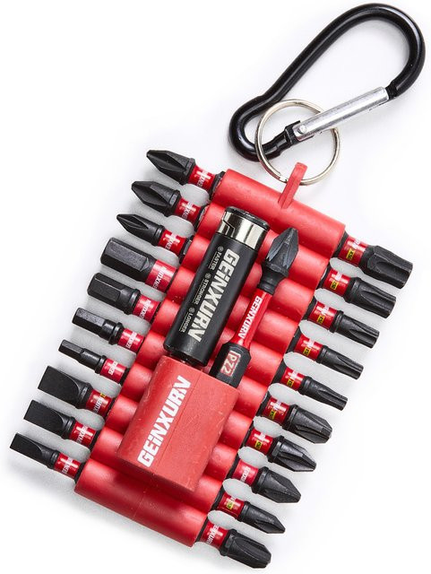 Geinxurn 22-teiliges Schraubendreherbit-Set aus S2-Stahl mit 1/2-Zoll-Mix-Bits und Bit-Halter inklusive Organizer-Hülle - Bild 1