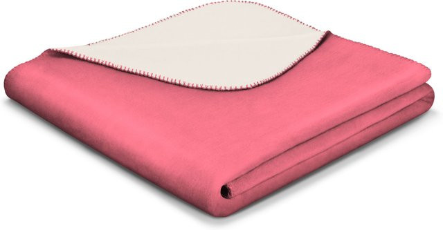 Wohndecke DOUBLEFACE Pink Reversible aus Baumwolle und Polyester B/B: 150 x 200 cm - Bild 1
