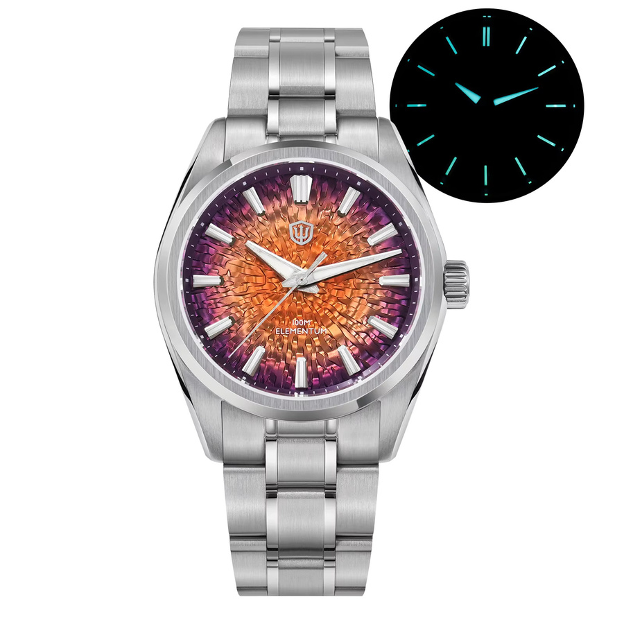 Watchdives Armbanduhr, Quarz, Edelstahl, Orange, 38 mm, Herren - Bild 4