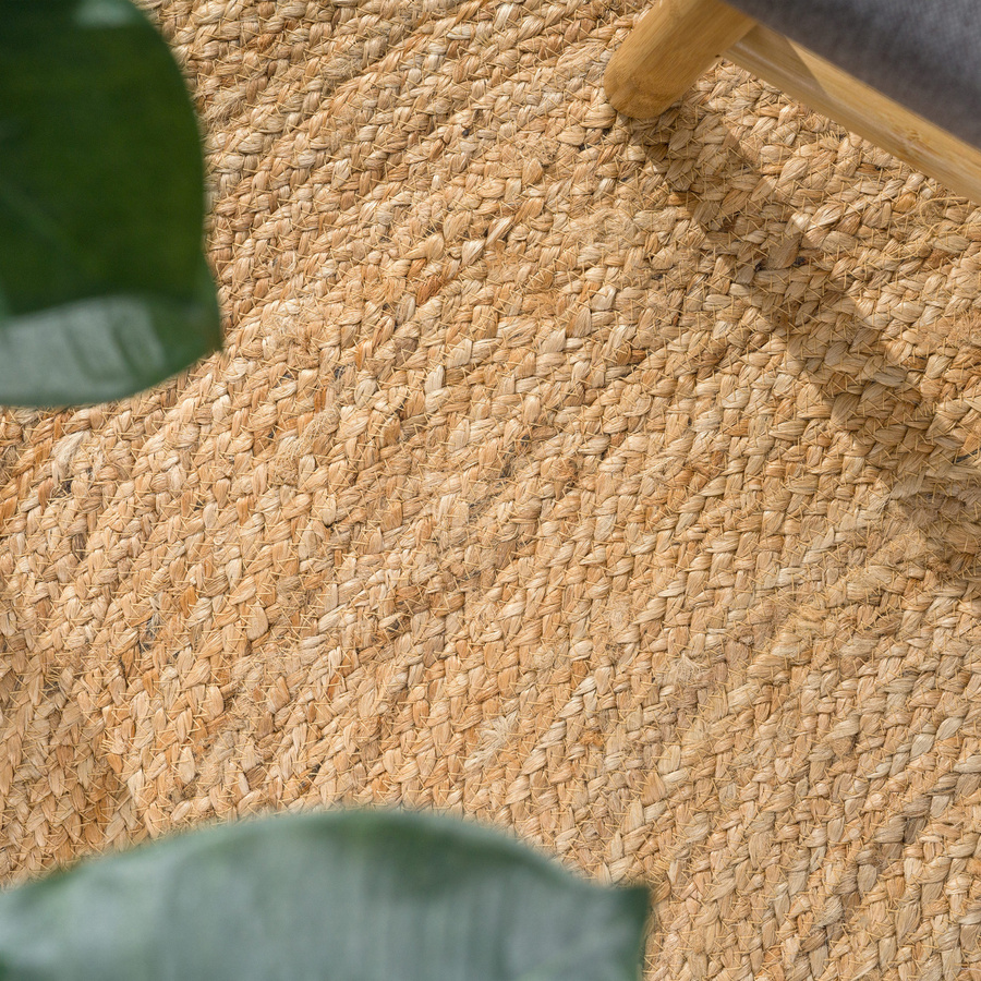 Runder Jute-Teppich Vibora in Beige und Schwarz, Durchmesser: 160 cm - Bild 2