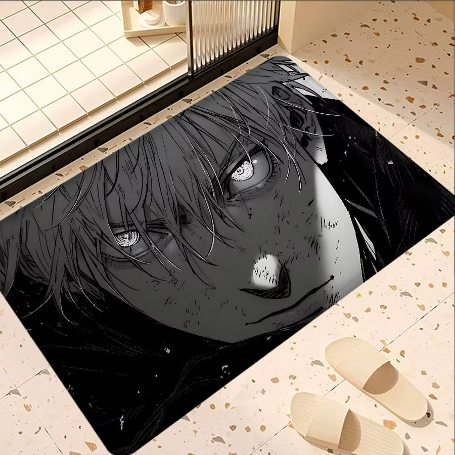 Potdemiel Jujutsu Kaisen Fußmatte im nordischen Stil, rutschfest für Wohnzimmer, Schlafzimmer oder Balkon - Bild 2