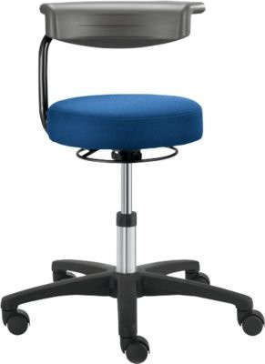 Dauphin Drehhocker TEC basic IS 1999 in Blau mit Armablage und ergonomischem Polster-Sitz - Bild 1