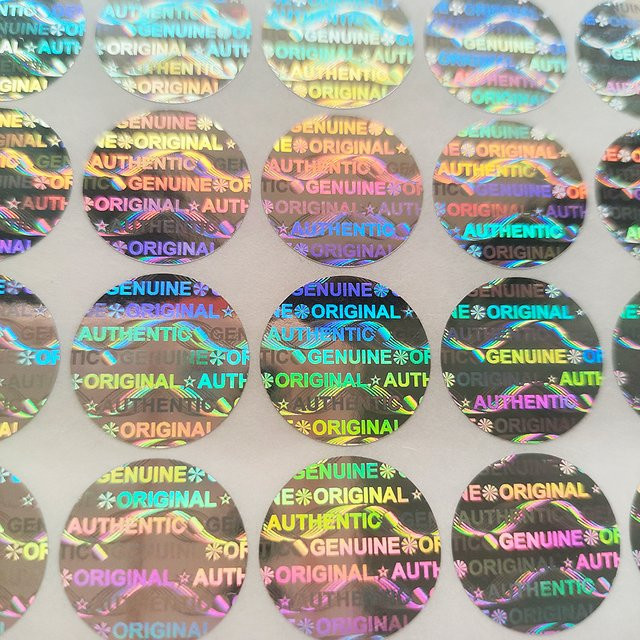 100 Stück Hologramm Sicherheits Siegel XMYLNG Aufkleber Multicolor, Durchmesser: 15 mm - Bild 1