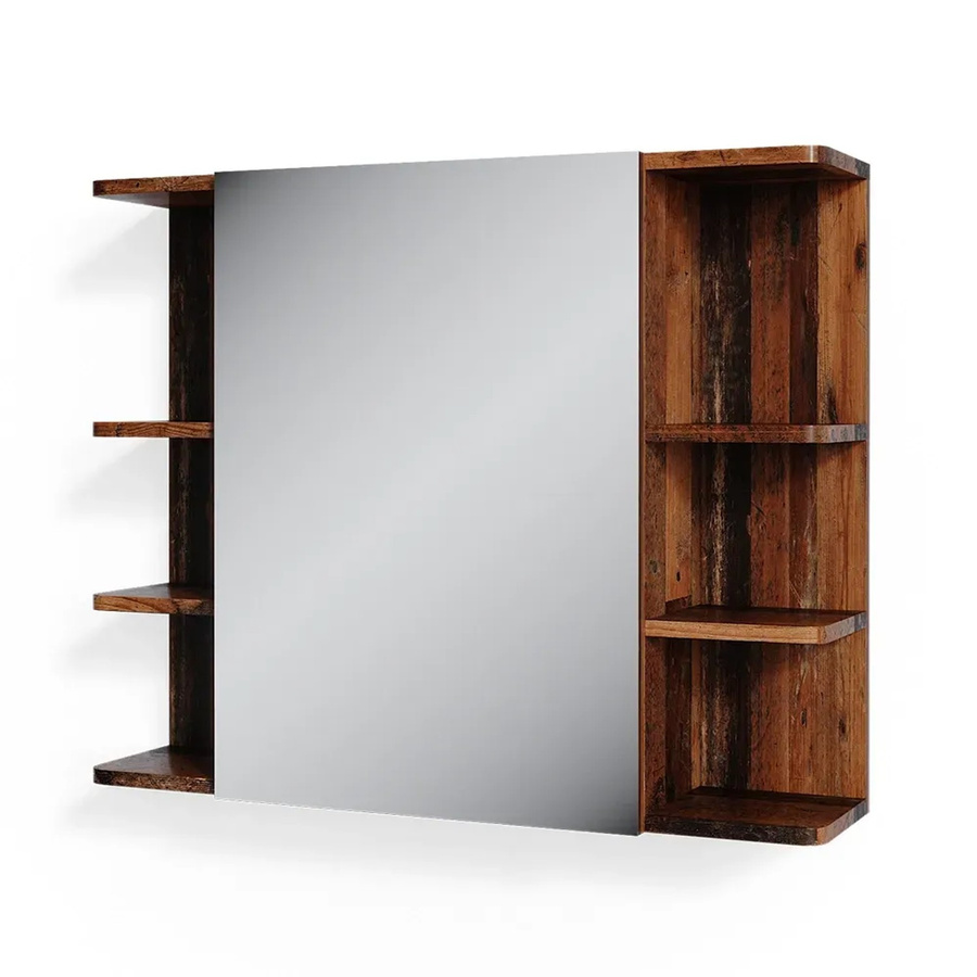 Vicco Badspiegelschrank Fynn Old Style in Eiche Dunkel, B/H: 80 x 64 cm - Bild 3