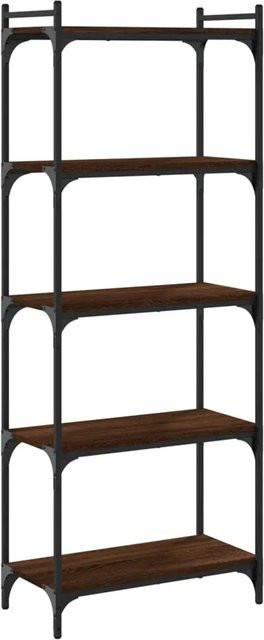 vidaXL Bücherregal im Industrial Design mit 5 Böden in Braun, B: 60 cm, T: 30 cm, H: 154 cm - Bild 1