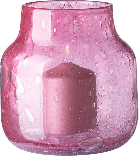 Glasvase Solea von Fink in Fuchsia, H 19 cm x B 19 cm x T 19 cm - Bild 1