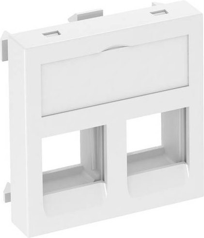 OBO Bettermann Abdeckung Datentechnikträger, Weiß, B: 4,5 cm, H: 4,5 cm, T: 0,9 cm - Bild 1