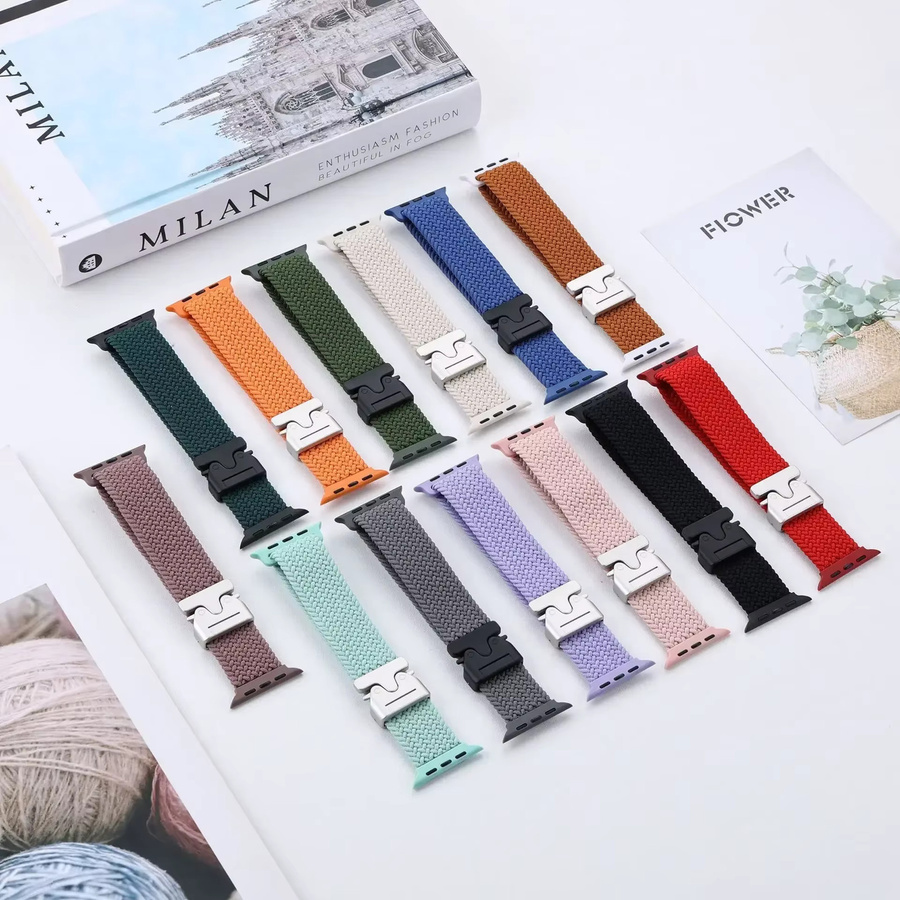 Uhrenarmband Nylon, geflochten, Silber, Unisex - Bild 3