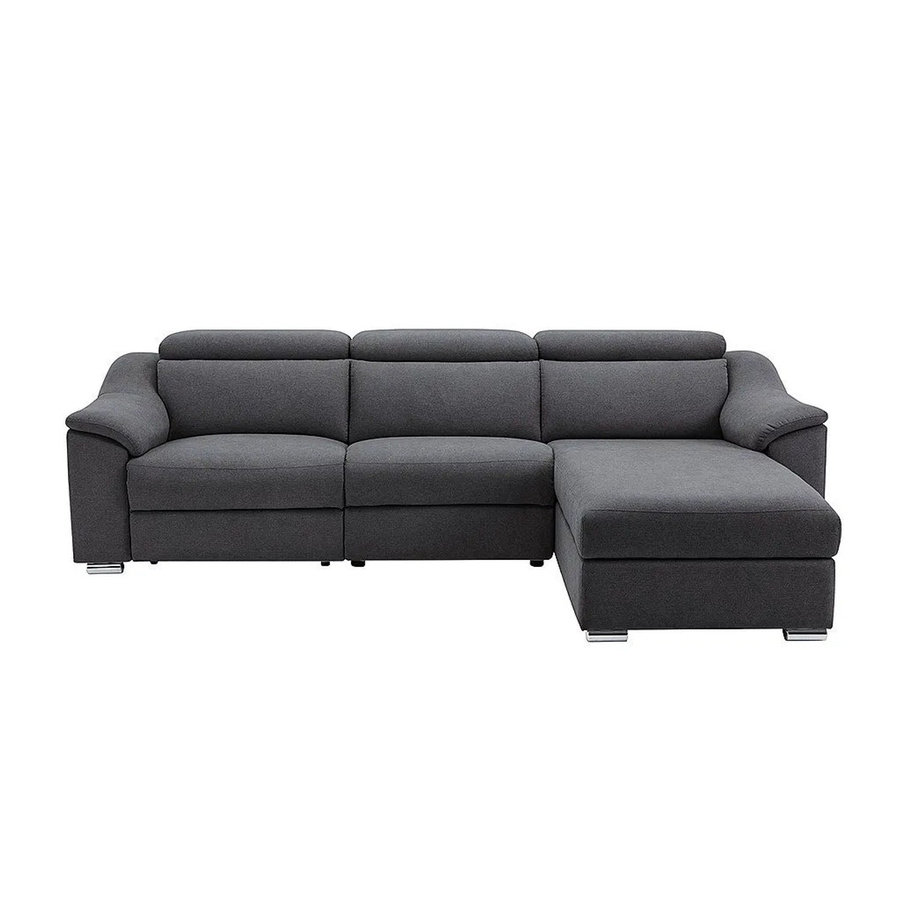 Vente-unique Relaxsofa Pedrera in Anthrazitgrau mit Stoffbezug und elektrischer Funktion - Bild 2